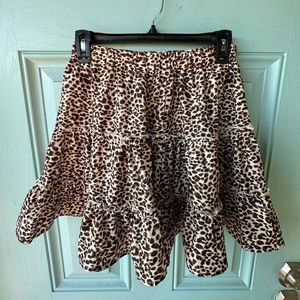 Cheetah Ruffle Skirt